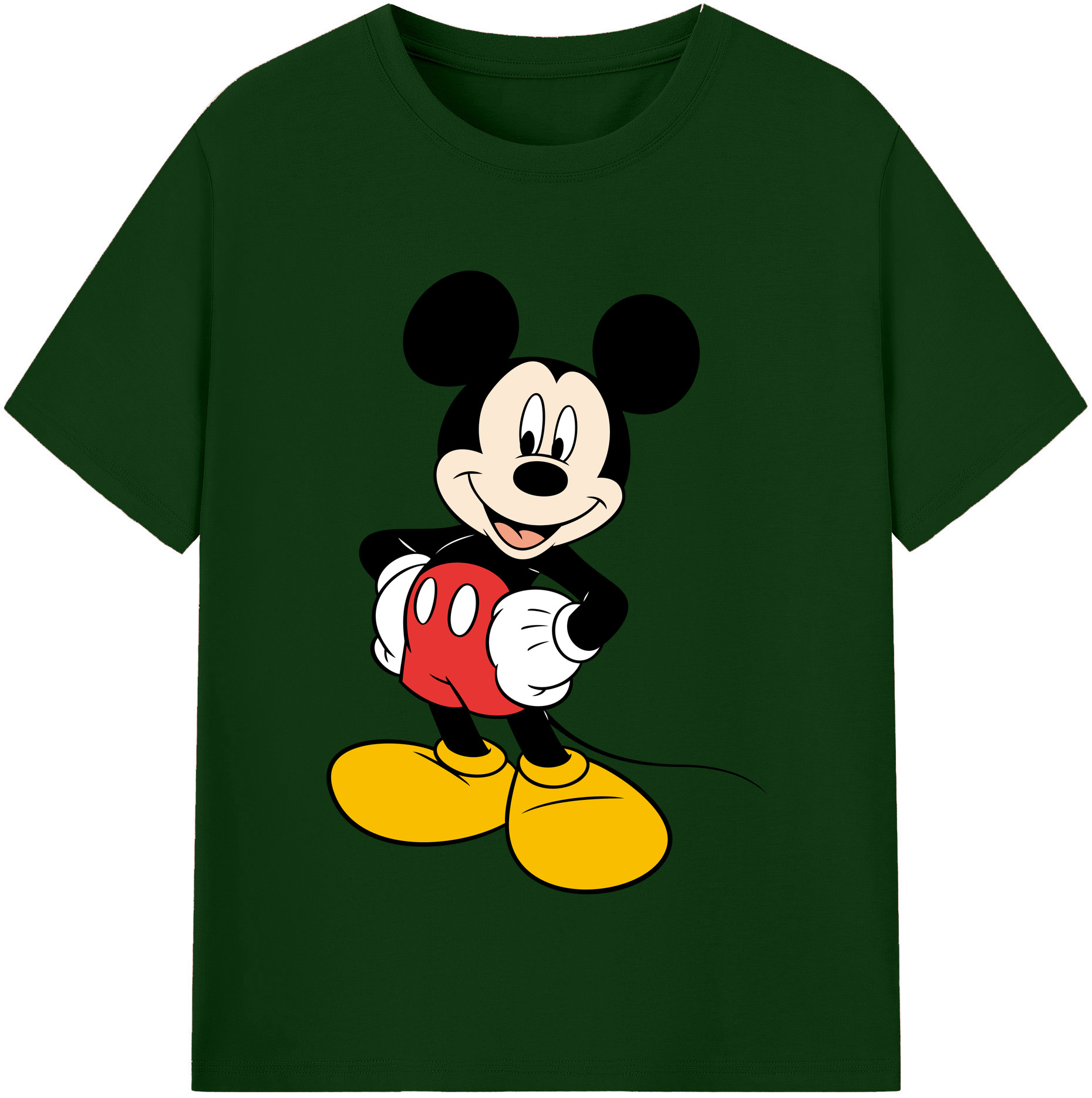 （画像用） ミッキーマウス Mickey Mouse 綿100％半袖Tシャツ（フロントプリント）